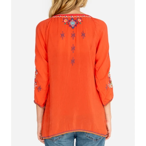 Johnny Was🪸Muna Blouse in Sunrise 🌅, size Large 🆕 - Picture 3 of 14